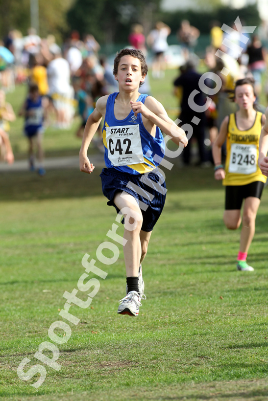 Dominic Peterson (Leeds City), under-13 boya, Northern Cross Country Relay, Graves Park, Sheffield